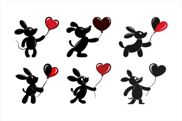 Balloon Heart Bundle: Graphics & Mockups