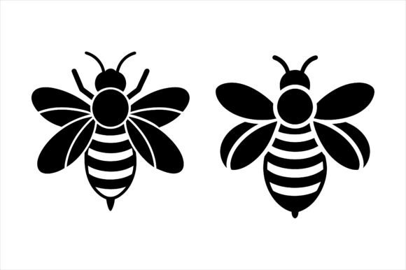 Bees Silhouette Vector Bundle: Graphics & Freebies