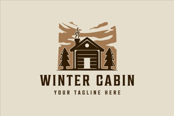 Cabin Logo Vintage Vector: Graphics & Logos
