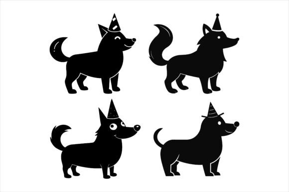 Dog Silhouette Graphics & Print Mockups