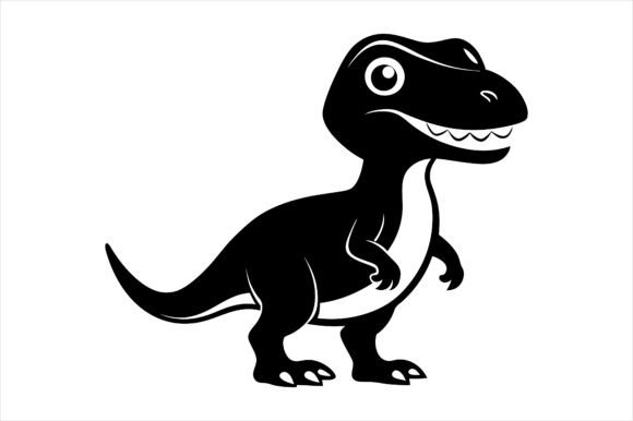 Friendly Dinosaur Vector Icon: Graphics Freebies