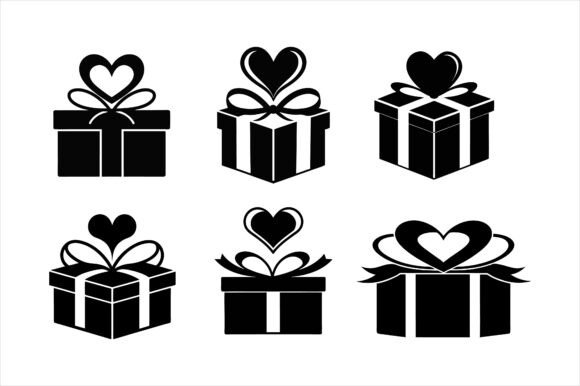 Heart Ribbon Icon: Graphics for Print Materials Mockups