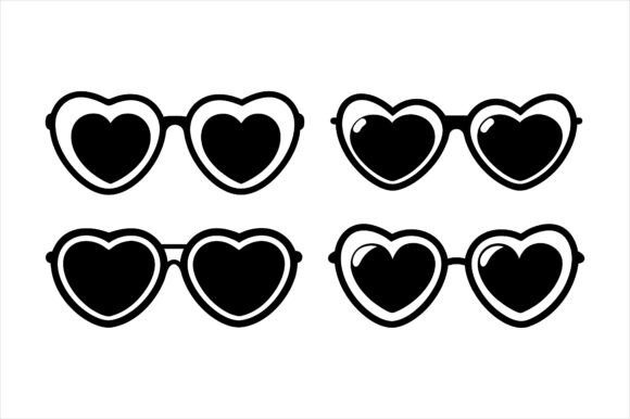 Heart-Shaped Sunglasses Graphics & Print Materials Mockups