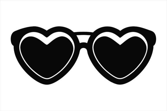 Heart-Shaped Sunglasses Icon: Graphics & Freebies