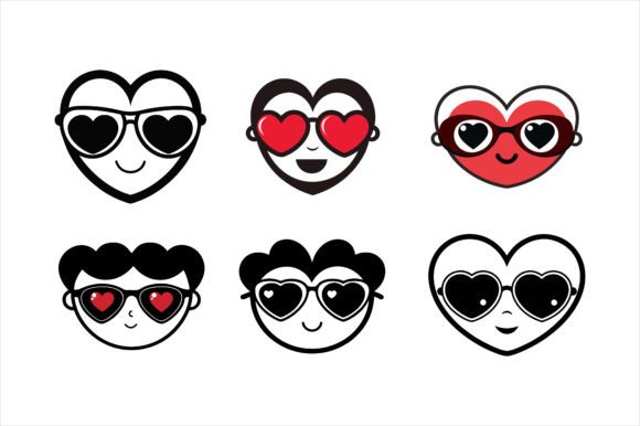 Heart Sunglasses Graphics & Print Materials Mockups