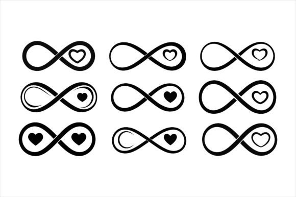 Infinity Heart Graphics for Print Materials Mockups