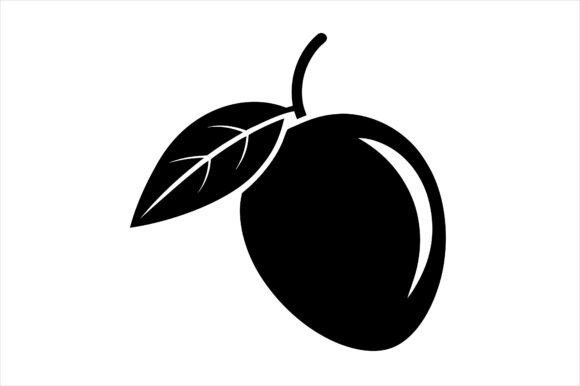 Mango Fruit with Branch Icon Bundle: Graphics & Print Materials Mockups