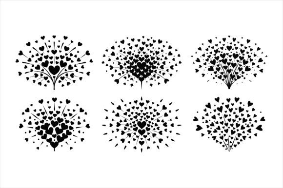 Tiny Hearts Burst Graphics & Print Materials Mockups