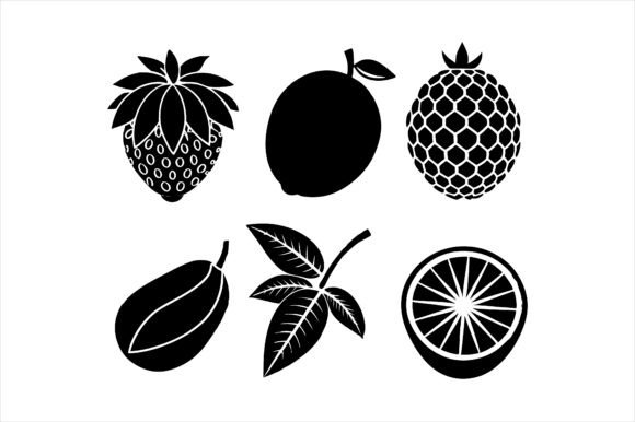 Tropical Fruit Silhouette Icon Bundle Review