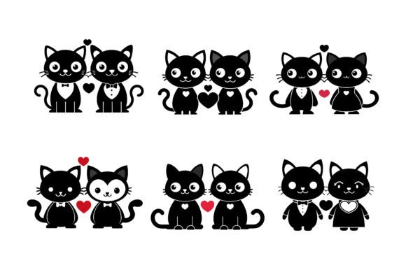 Valentine Cats Graphics & Print Materials Mockups