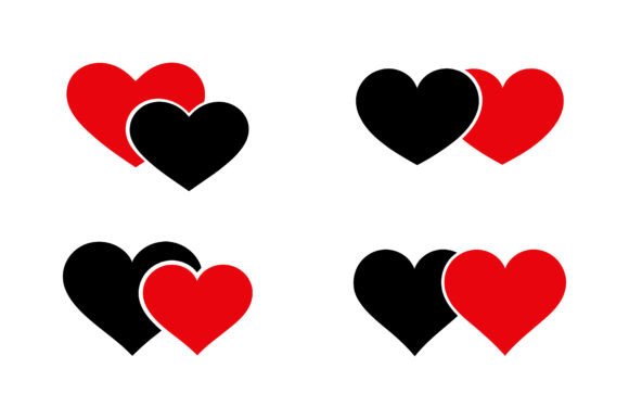 Valentine Heart Silhouette Vector Bundle Graphics