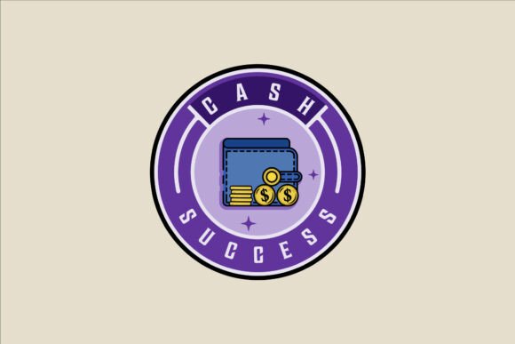 Wallet Money Emblem: Graphics for Logos