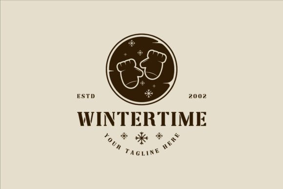 Winter Gloves Logo: Vintage Graphics & Logos